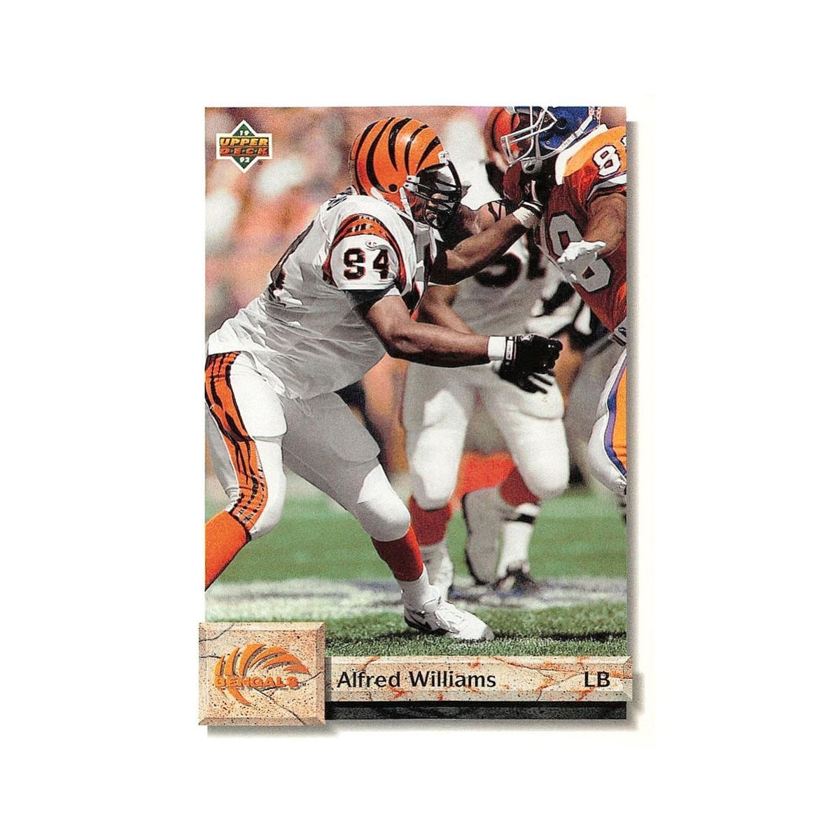 Alfred Williams 1992 Upper Deck #60 Cincinnati Bengals Football Card NM
