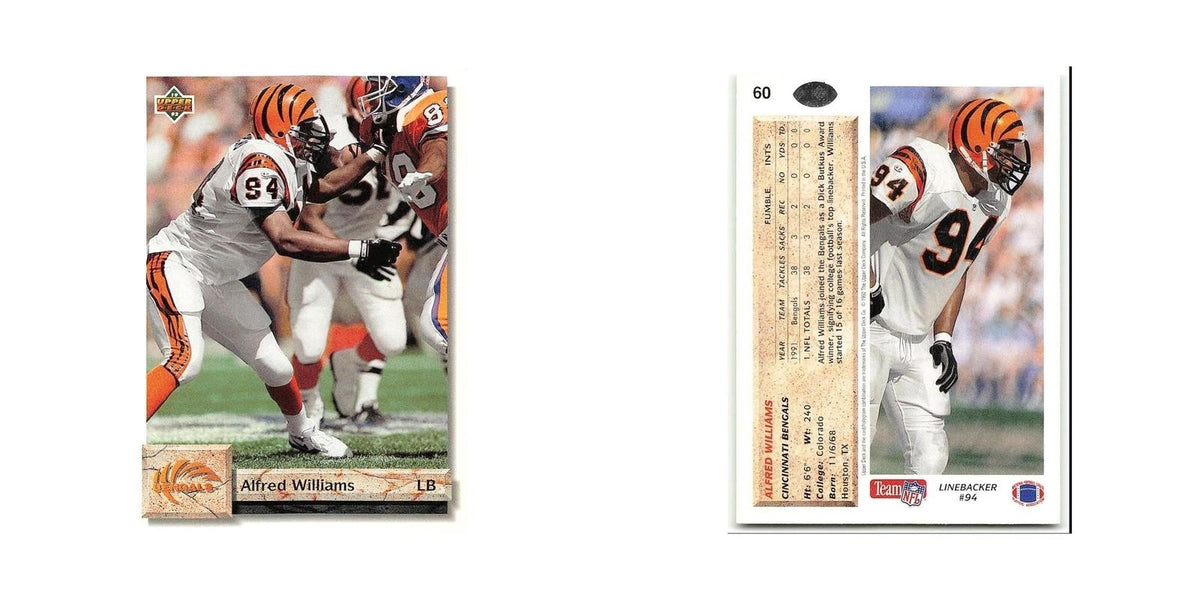 Alfred Williams 1992 Upper Deck #60 Cincinnati Bengals Football Card NM