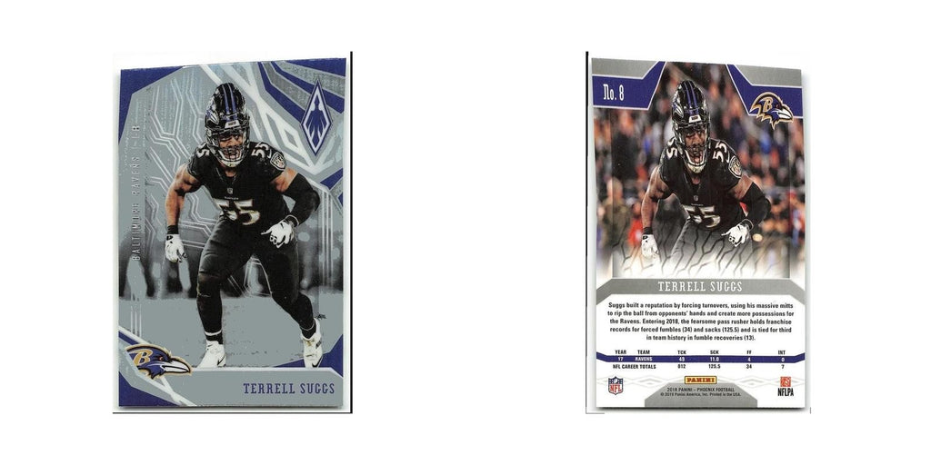 Terrell Suggs 2018 Panini Phoenix #8 Baltimore Ravens Football Card NM