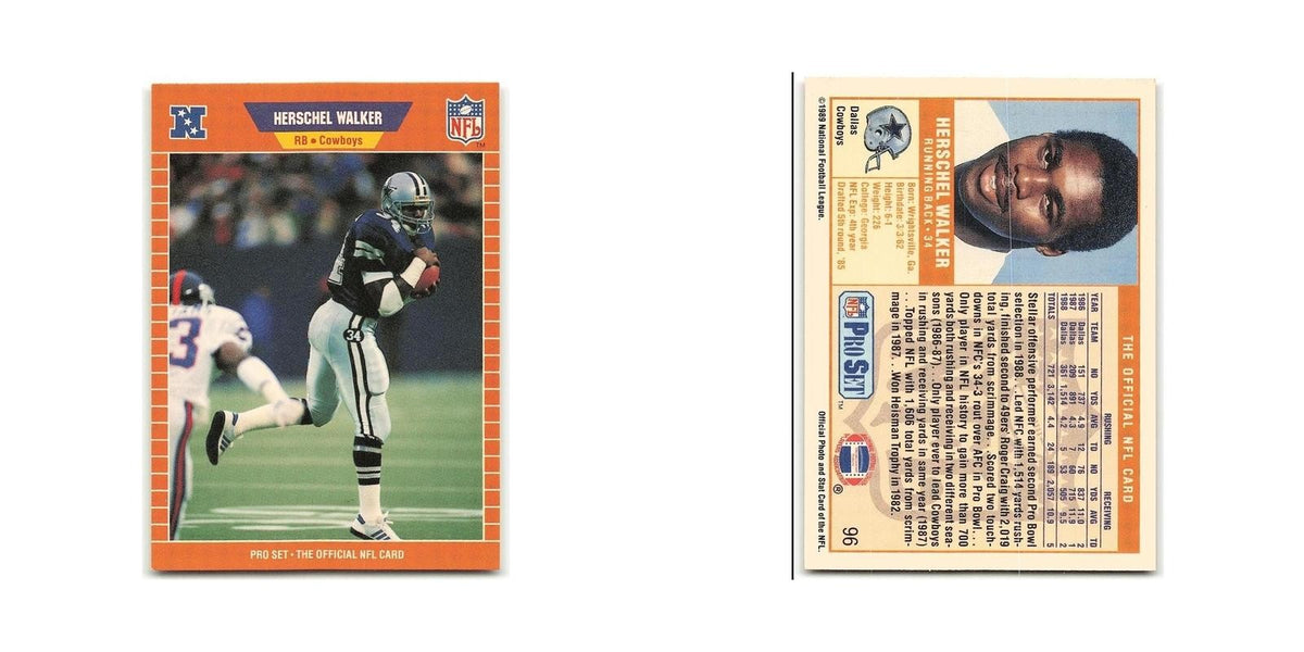 Herschel Walker 1989 Pro Set #96 Dallas Cowboys Football Card NM