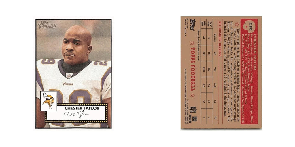 Chester Taylor 2006 Topps Heritage #256 Minnesota Vikings Football Card NM