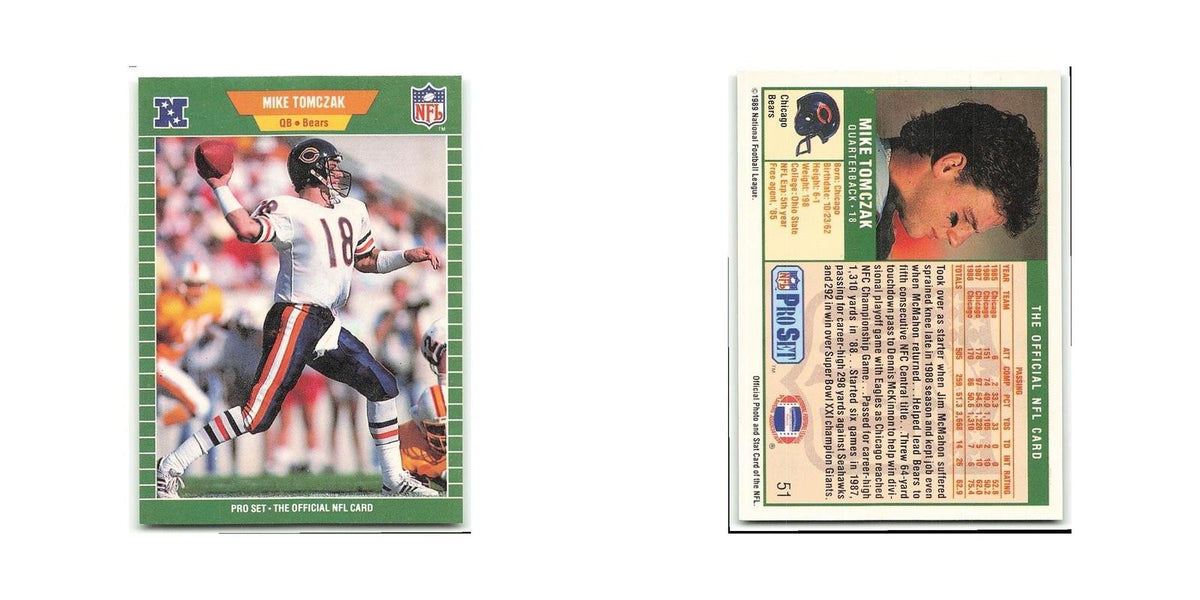 Mike Tomczak 1989 Pro Set #51 Chicago Bears Football Card NM