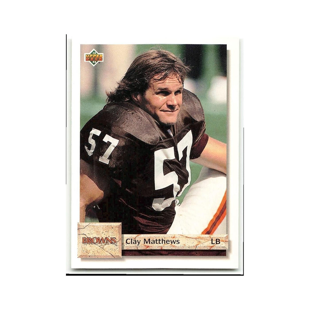 Clay Matthews 1992 Upper Deck #215 Cleveland Browns Football Card NM