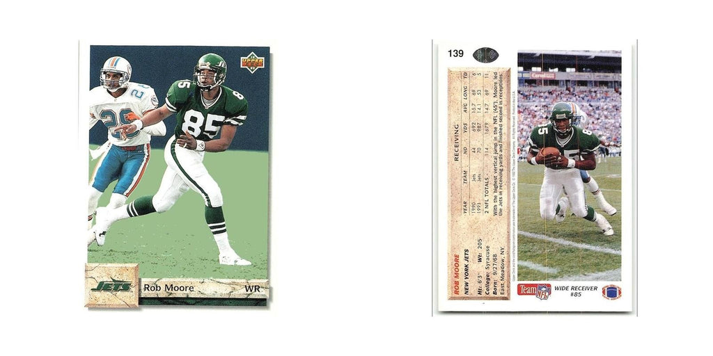 Rob Moore 1992 Upper Deck #139 New York Jets Football Card NM