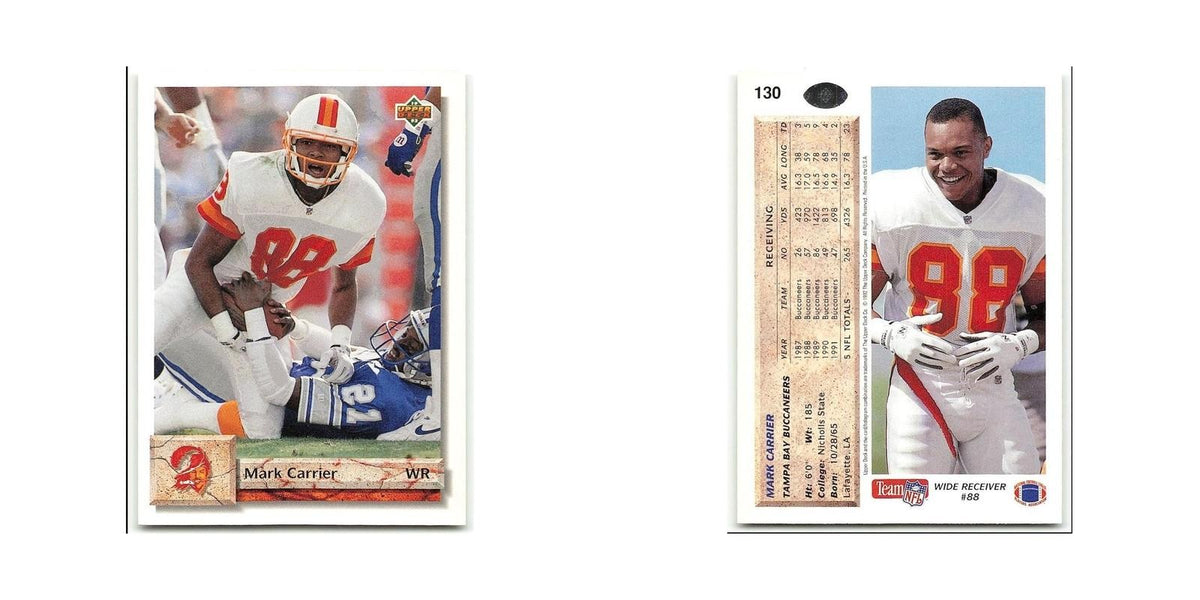 Mark Carrier 1992 Upper Deck #130 Tampa Bay Buccaneers Football Card NM