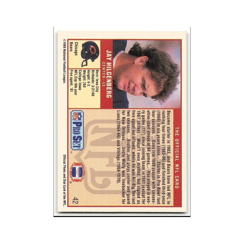 Jay Hilgenberg 1989 Pro Set #42 Chicago Bears Football Card NM