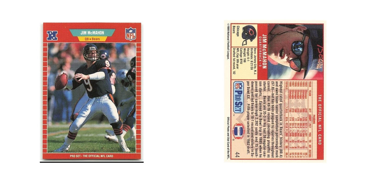 Jim McMahon 1989 Pro Set #44 Chicago Bears Football Card NM