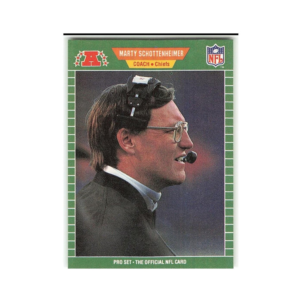 Marty Schottenheimer 1989 Pro Set #181 Kansas City Chiefs Football Card NM