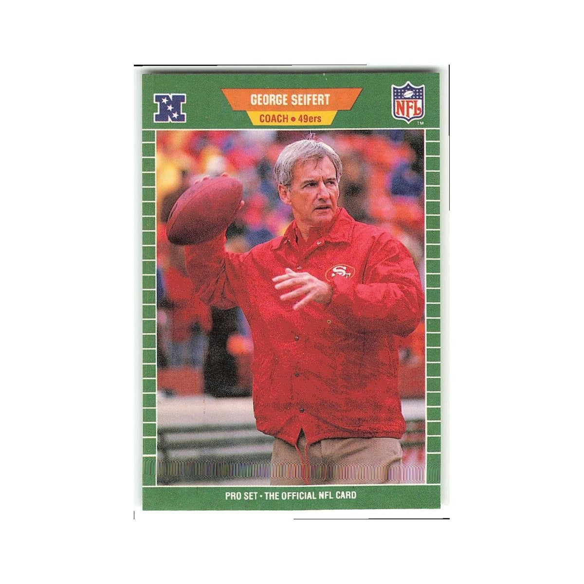 George Seifert 1989 Pro Set #389 San Francisco 49ers Football Card NM