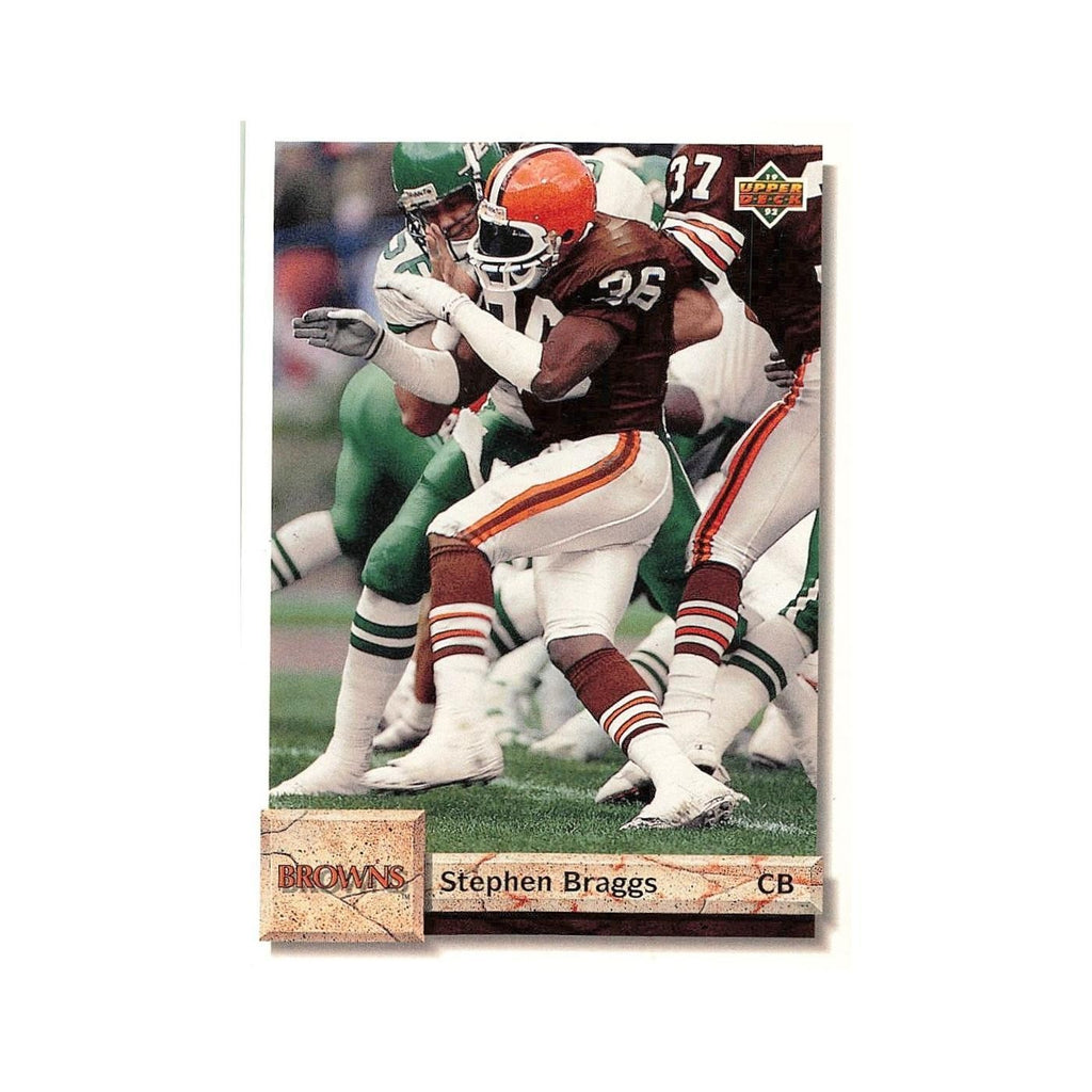 Stephen Braggs 1992 Upper Deck #313 Cleveland Browns Football Card NM