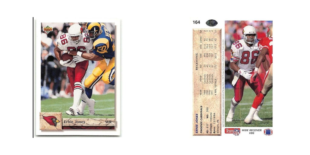 Ernie Jones 1992 Upper Deck #164 Phoenix Cardinals Football Card NM