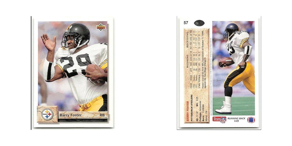 Barry Foster 1992 Upper Deck #57 Pittsburgh Steelers Football Card NM