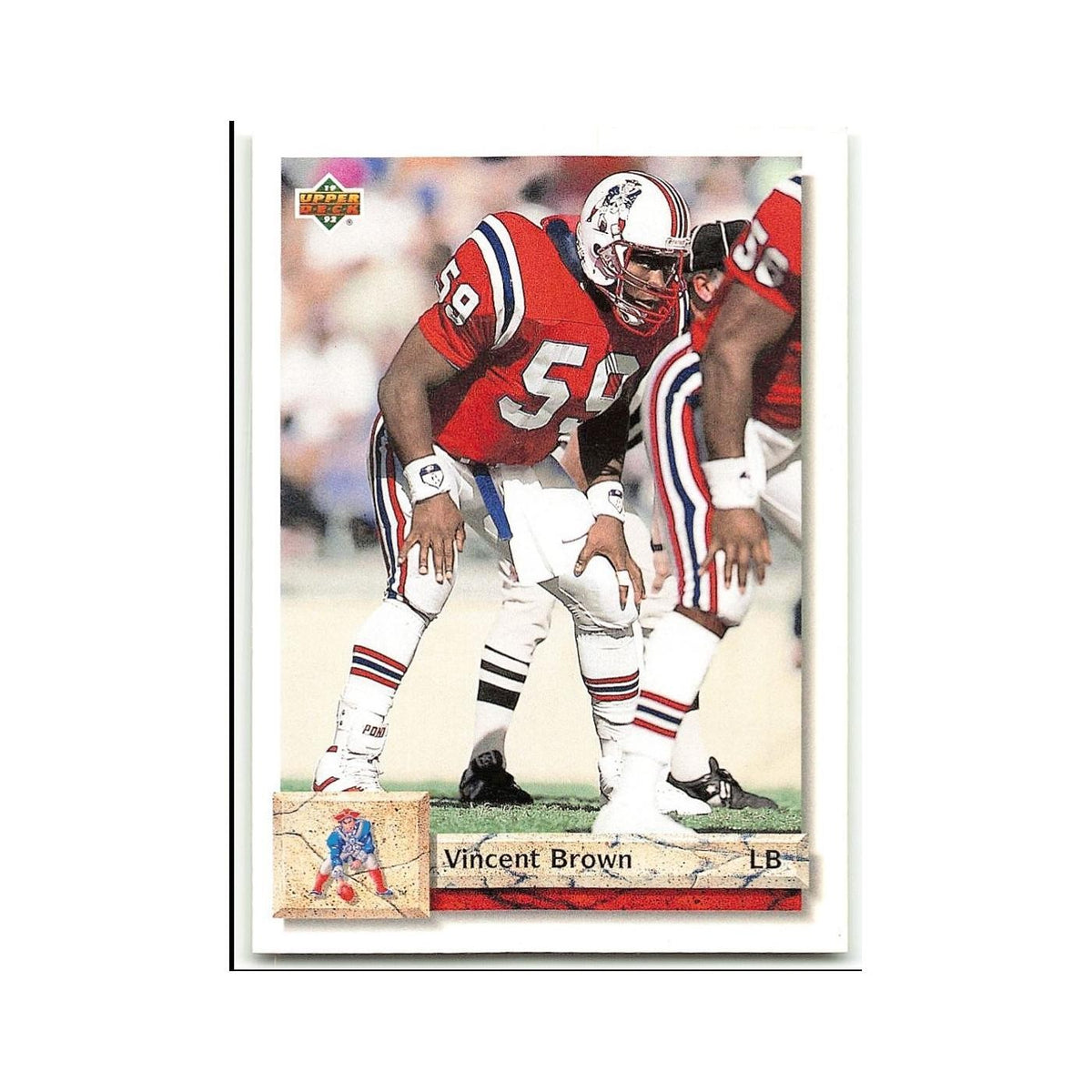 Vincent Brown 1992 Upper Deck #193 New England Patriots Football Card NM