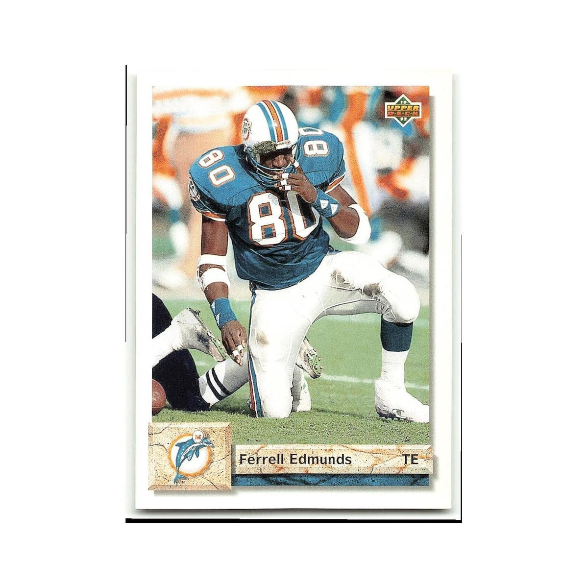 Ferrell Edmunds 1992 Upper Deck #137 Miami Dolphins Football Card NM