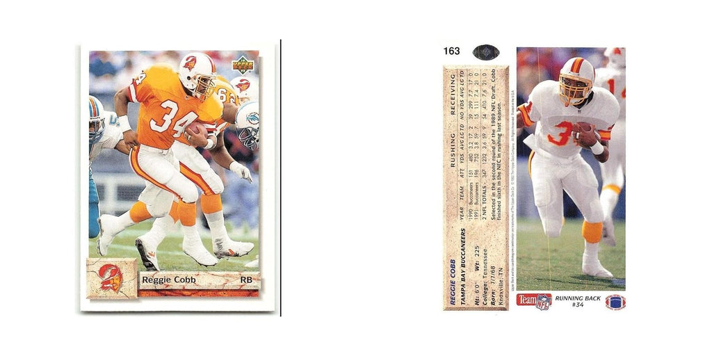 Reggie Cobb 1992 Upper Deck #163 Tampa Bay Buccaneers Football Card NM