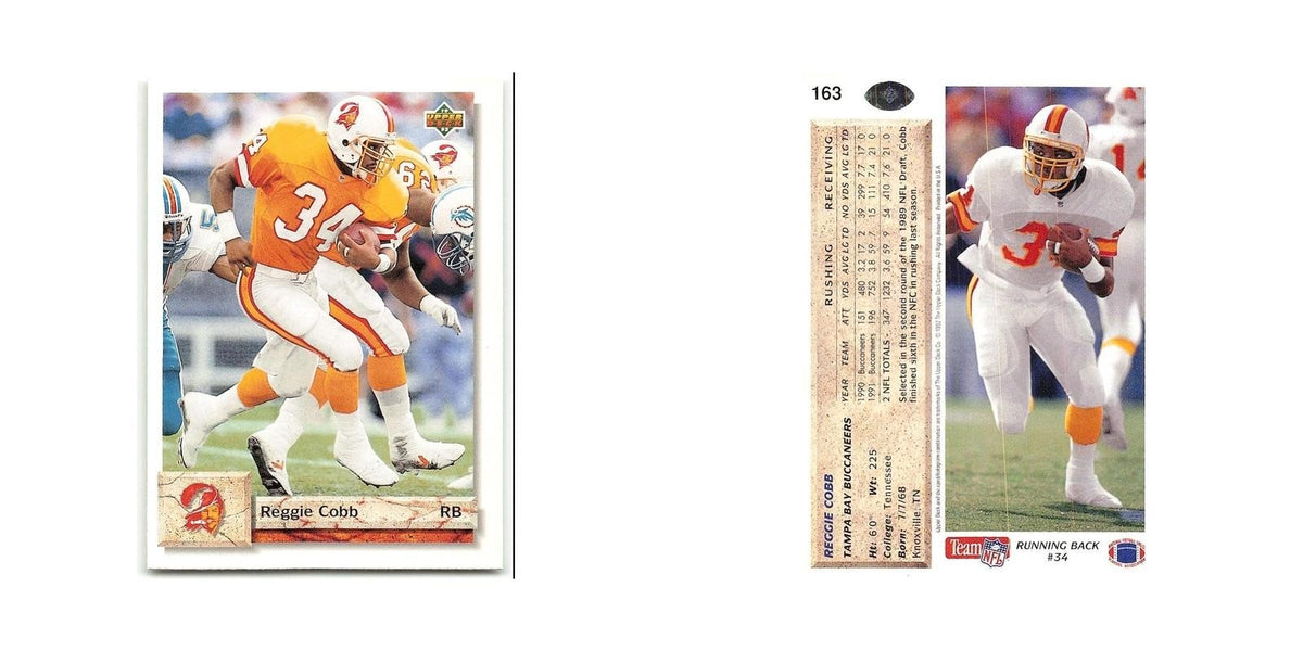Reggie Cobb 1992 Upper Deck #163 Tampa Bay Buccaneers Football Card NM