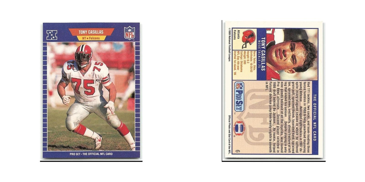 Tony Casillas 1989 Pro Set #6 Atlanta Falcons Football Card NM