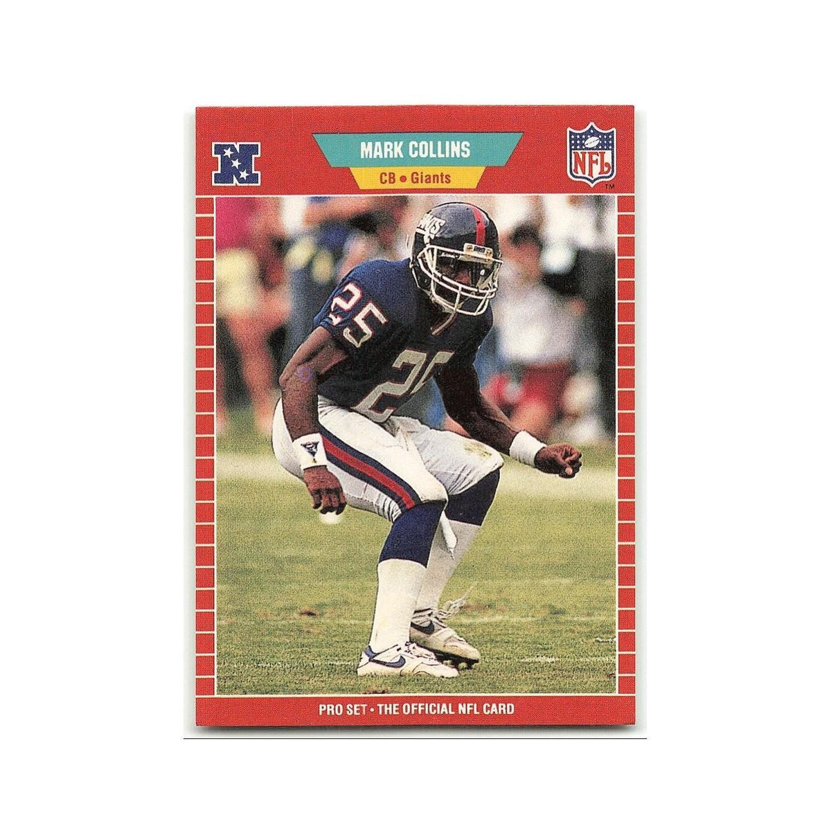 Mark Collins Rookie 1989 Pro Set #283 New York Giants Football Card NM