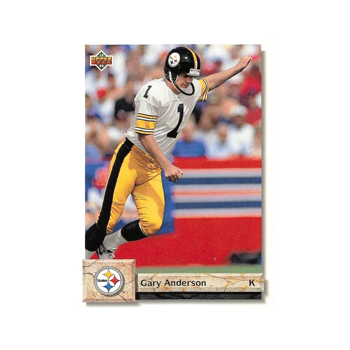 Gary Anderson 1992 Upper Deck #59 Pittsburgh Steelers Football Card NM