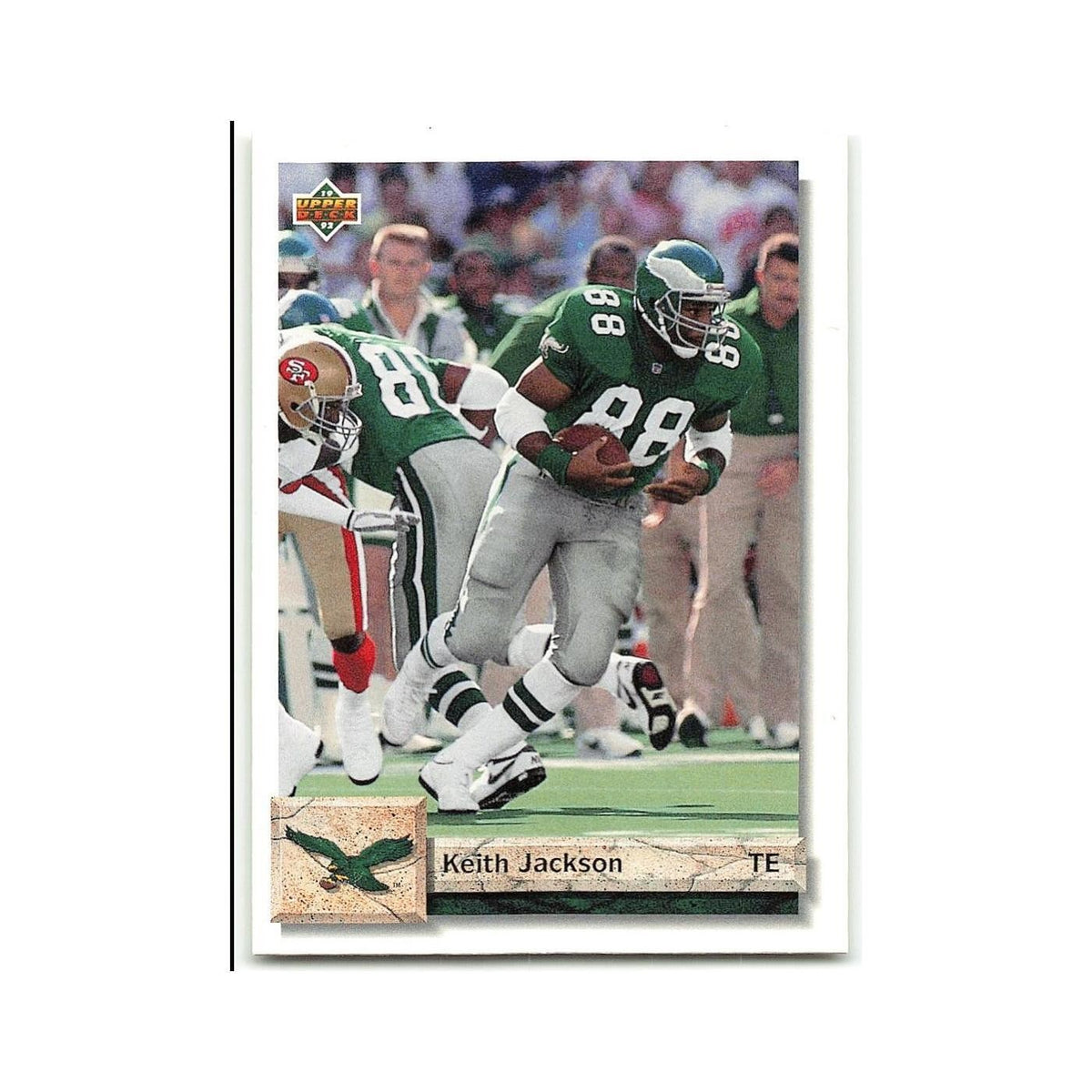 Keith Jackson 1992 Upper Deck #282 Philadelphia Eagles Football Card NM