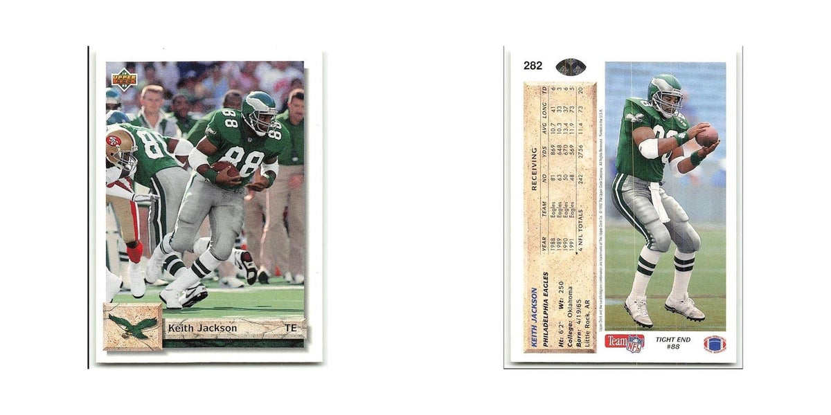 Keith Jackson 1992 Upper Deck #282 Philadelphia Eagles Football Card NM