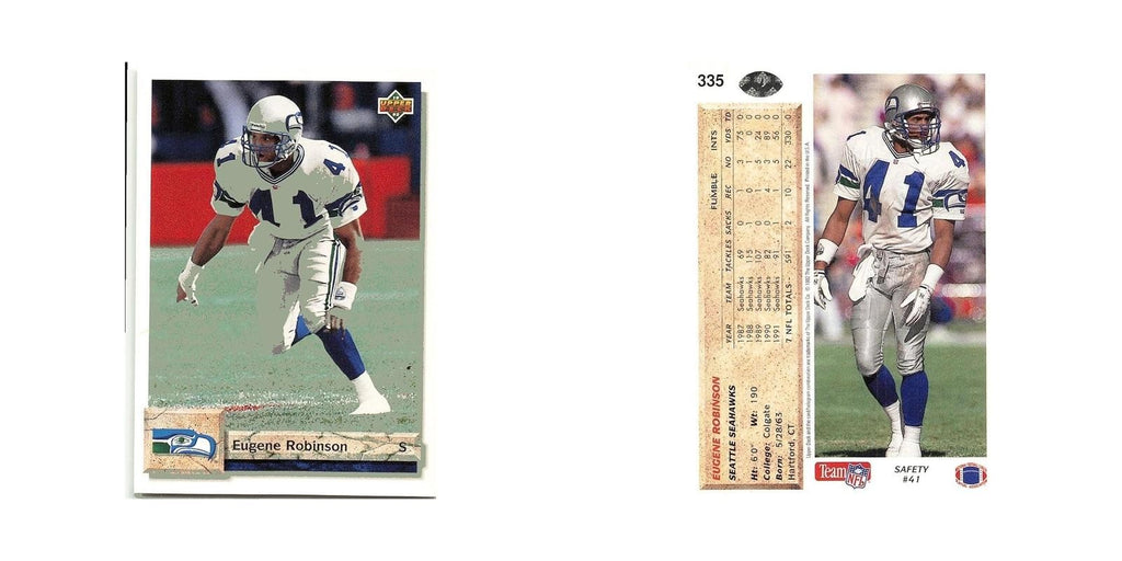 Eugene Robinson 1992 Upper Deck #335 Seattle Seahawks Football Card NM