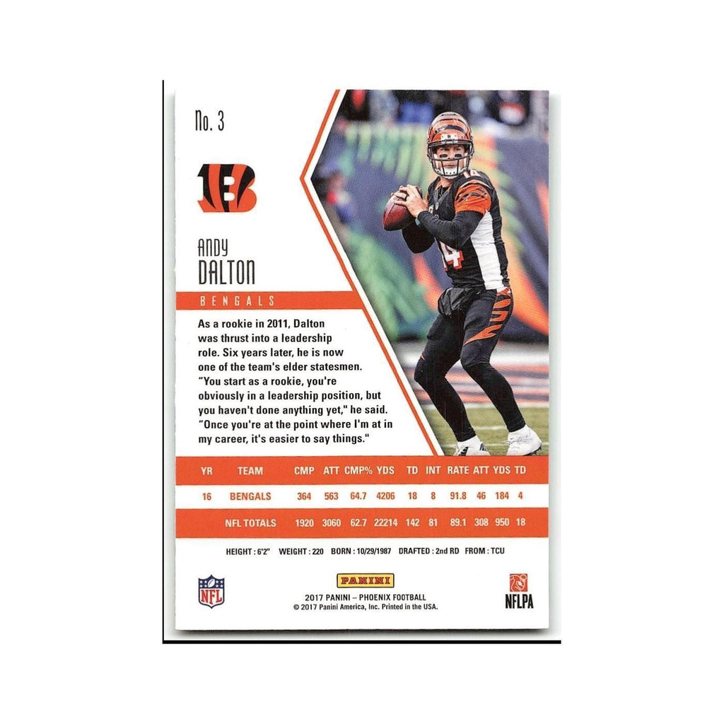 Andy Dalton 2017 Panini Phoenix #3 Cincinnati Bengals Football Card NM