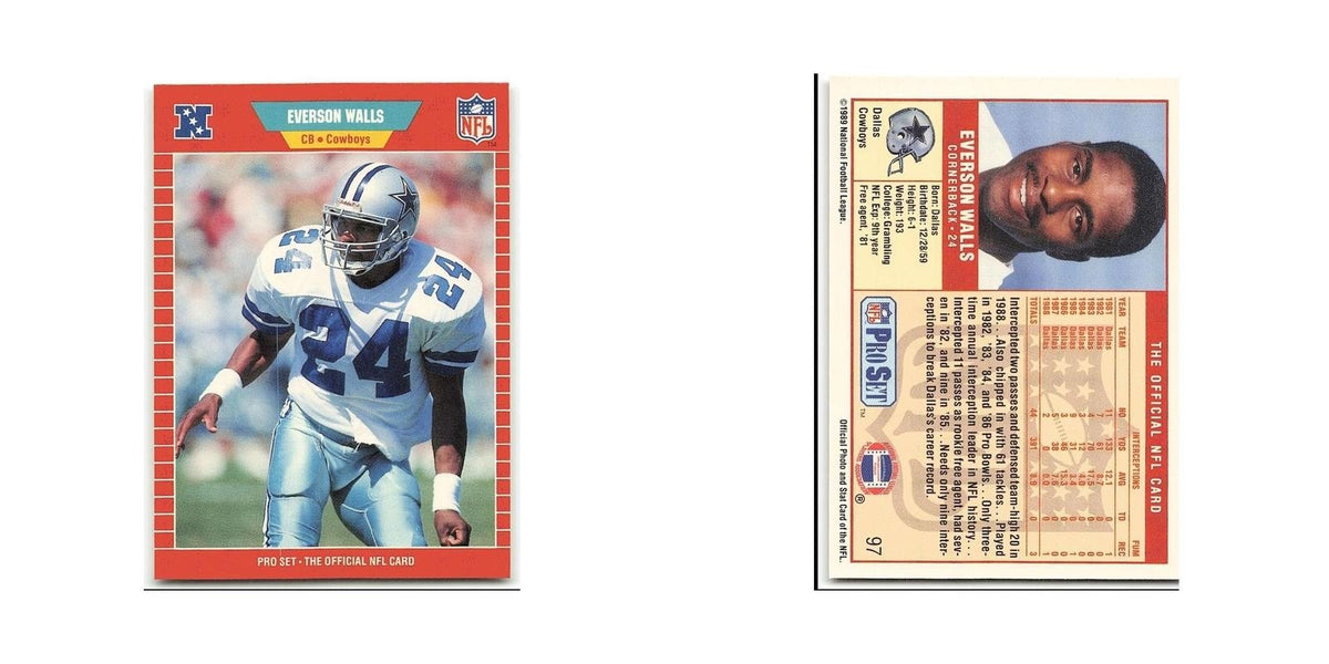 Everson Walls 1989 Pro Set #97 Dallas Cowboys Football Card NM