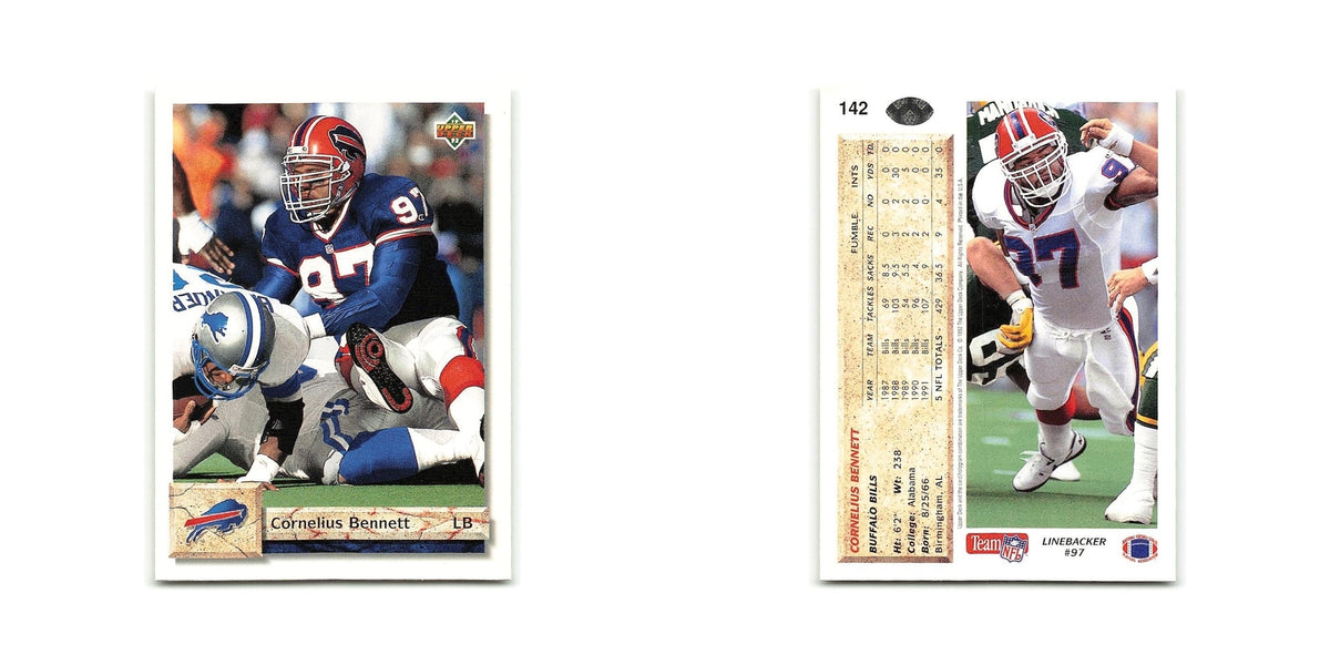 Cornelius Bennett 1992 Upper Deck #142 Buffalo Bills Football Card NM