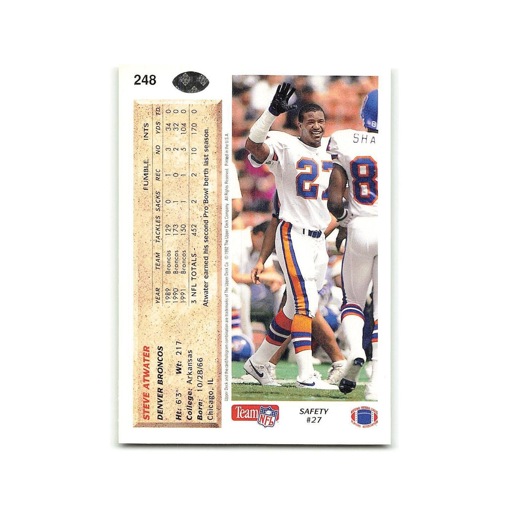 Steve Atwater 1992 Upper Deck #248 Denver Broncos Football Card NM