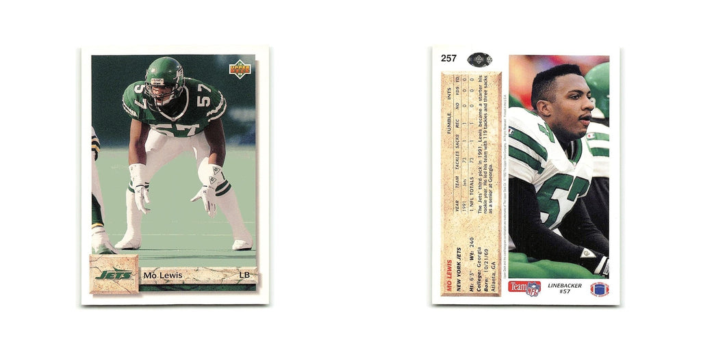 Mo Lewis 1992 Upper Deck #257 New York Jets Football Card NM