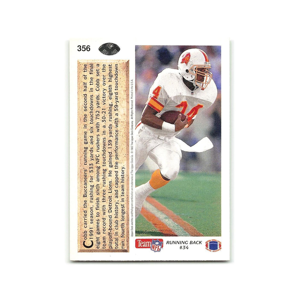 Reggie Cobb 1992 Upper Deck #356 Tampa Bay Buccaneers Football Card NM