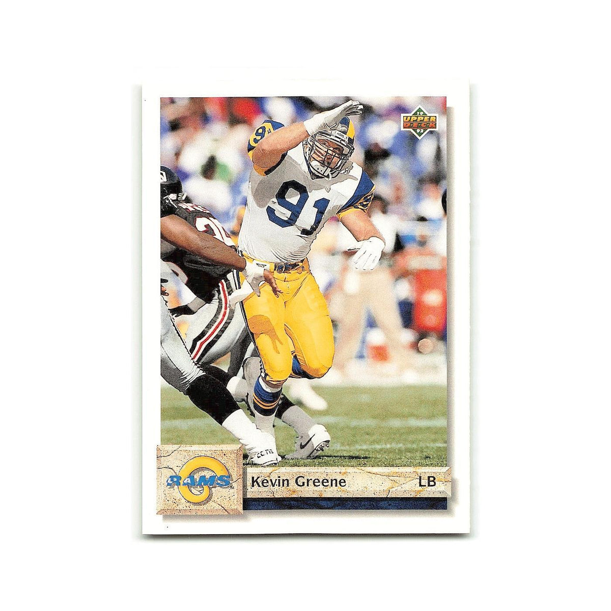 Kevin Greene 1992 Upper Deck #153 Los Angeles Rams Football Card NM
