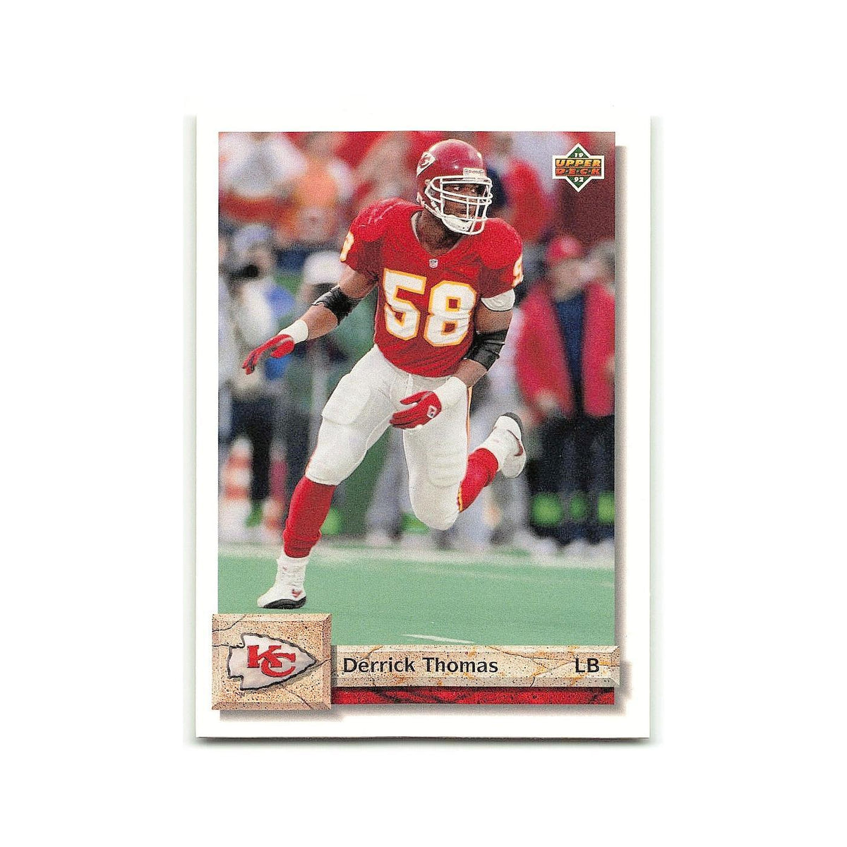 Derrick Thomas 1992 Upper Deck #144 Kansas City Chiefs Football Card NM