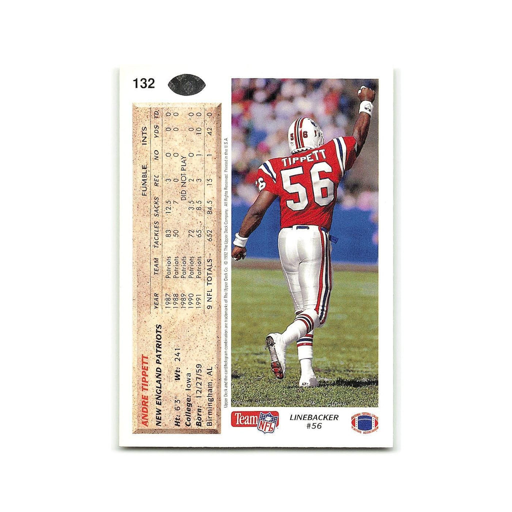 Andre Tippett 1992 Upper Deck #132 New England Patriots Football Card NM