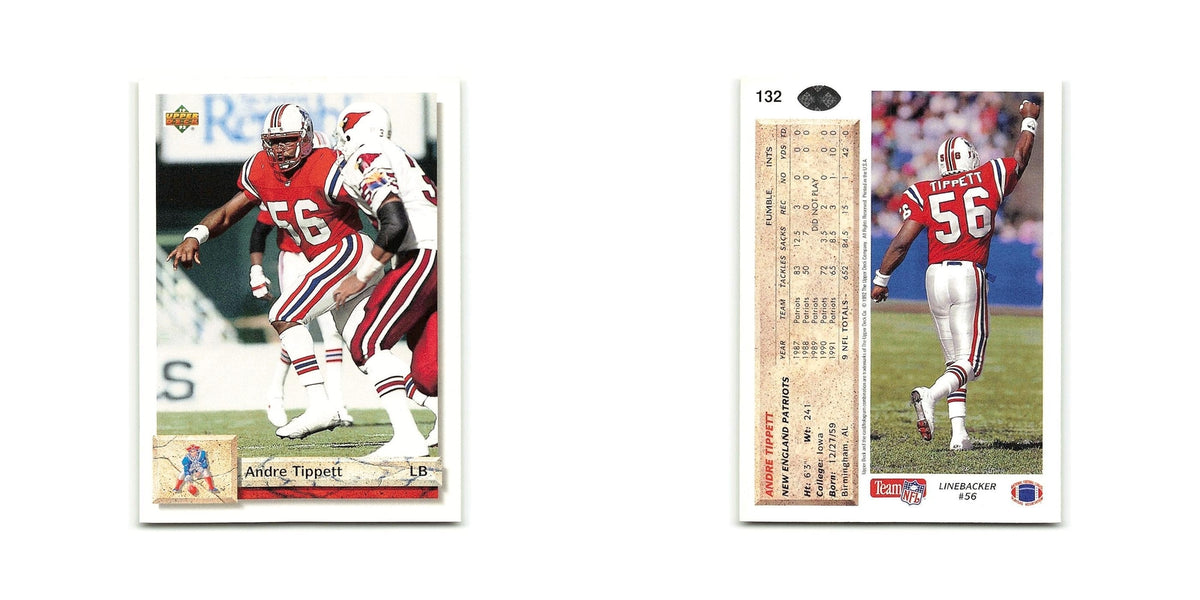 Andre Tippett 1992 Upper Deck #132 New England Patriots Football Card NM