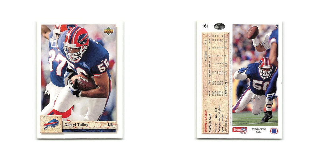 Darryl Talley 1992 Upper Deck #161 Buffalo Bills Football Card NM