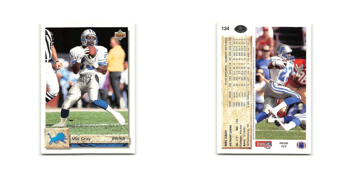 Mel Gray 1992 Upper Deck #134 Detroit Lions Football Card NM