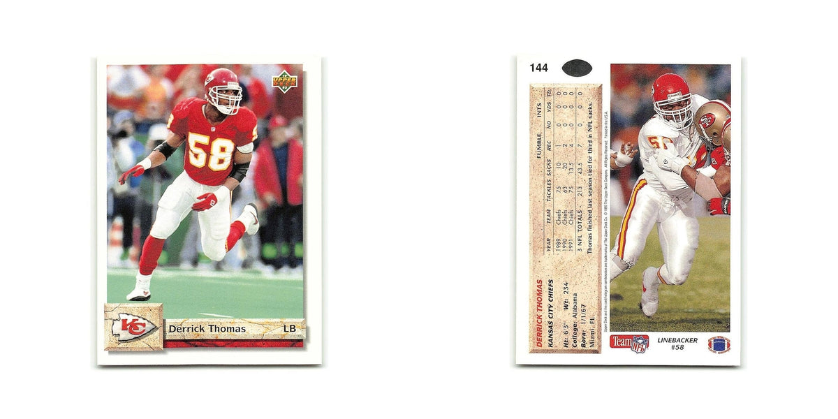 Derrick Thomas 1992 Upper Deck #144 Kansas City Chiefs Football Card NM