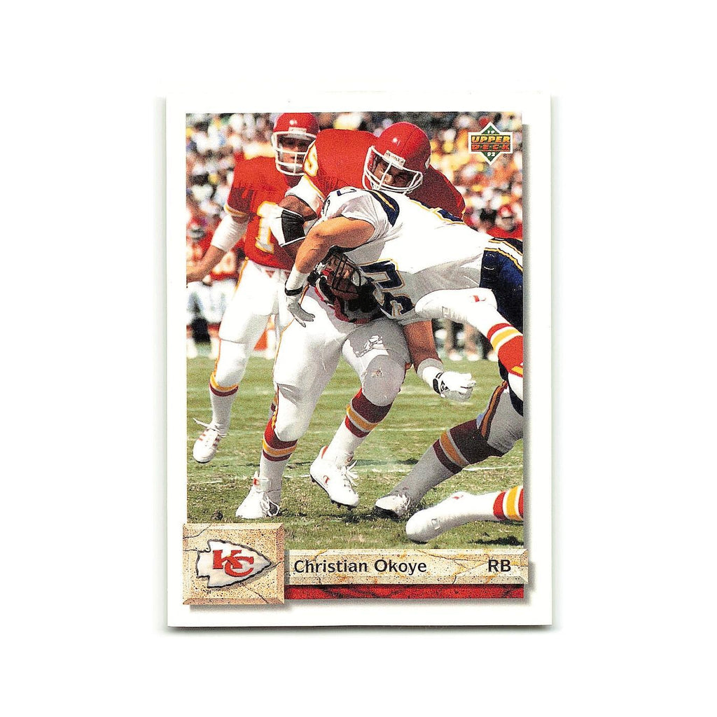 Christian Okoye 1992 Upper Deck #135 Kansas City Chiefs Football Card NM