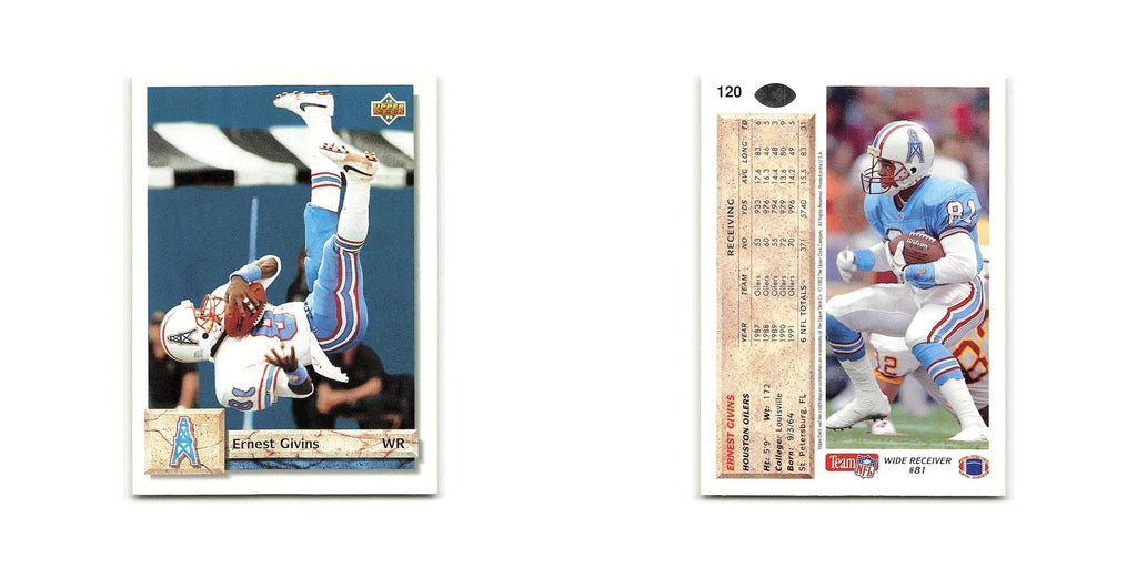 Ernest Givins 1992 Upper Deck #120 Houston Oilers Football Card NM