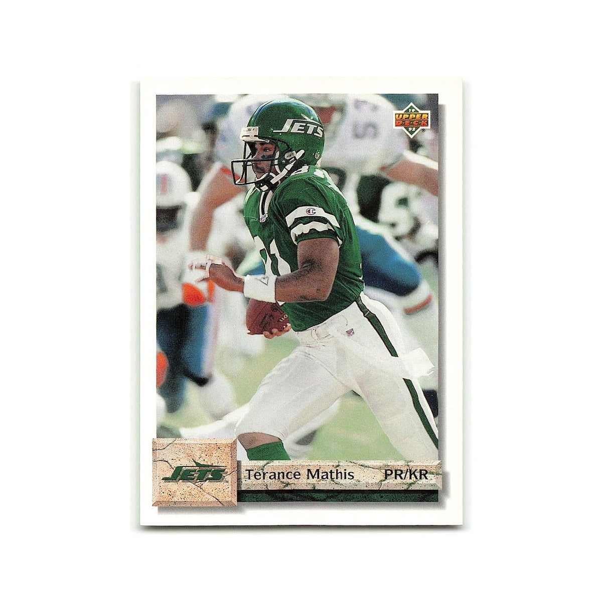 Terance Mathis 1992 Upper Deck #160 New York Jets Football Card NM