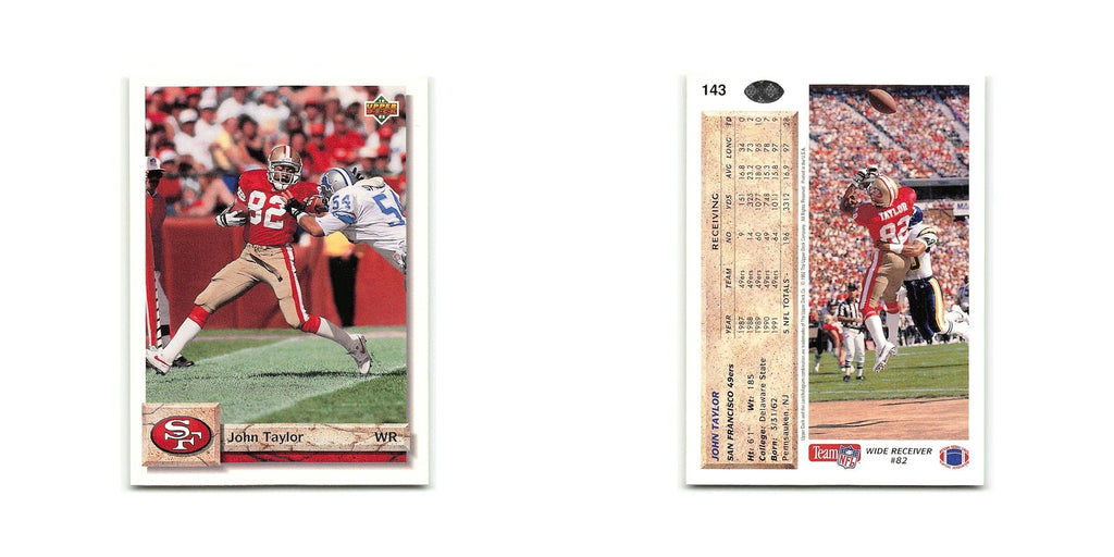 John Taylor 1992 Upper Deck #143 San Francisco 49ers Football Card NM