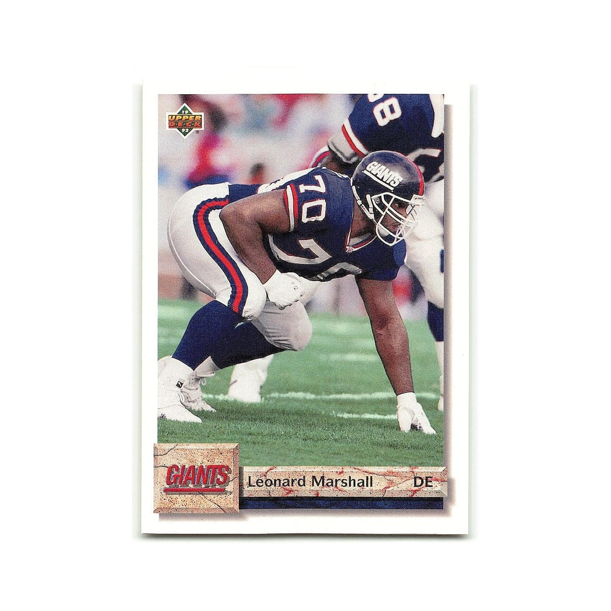 Leonard Marshall 1992 Upper Deck #127 New York Giants Football Card NM