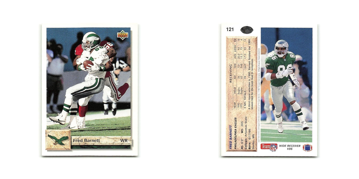 Fred Barnett 1992 Upper Deck #121 Philadelphia Eagles Football Card NM