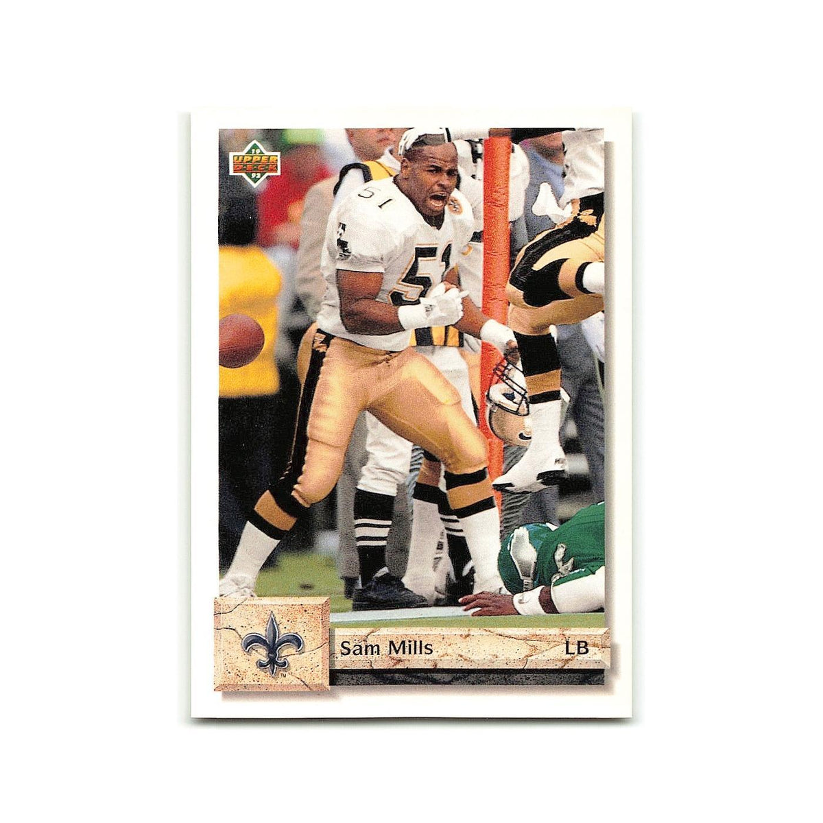 Sam Mills 1992 Upper Deck #219 New Orleans Saints Football Card NM