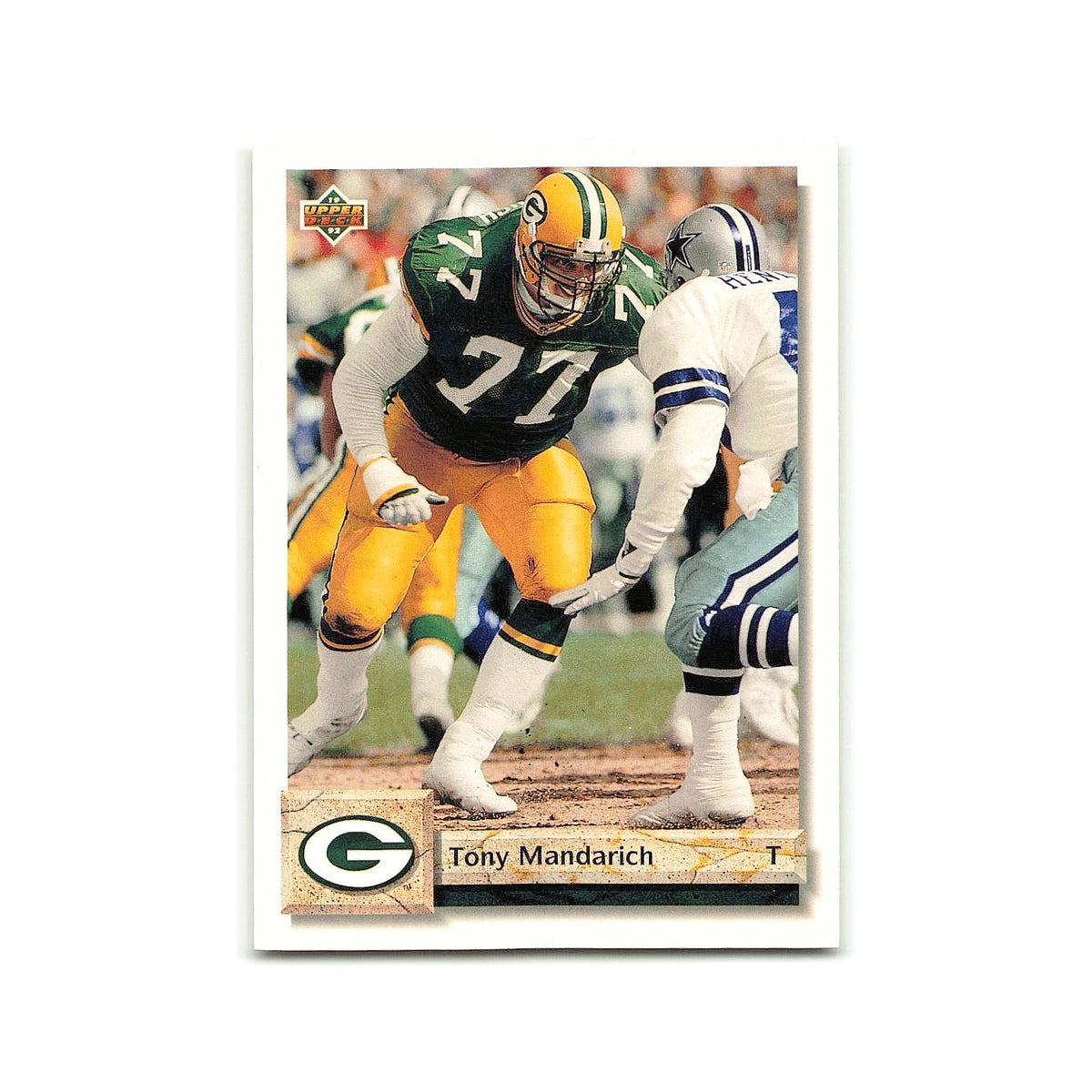 Tony Mandarich 1992 Upper Deck #237 Green Bay Packers Football Card NM
