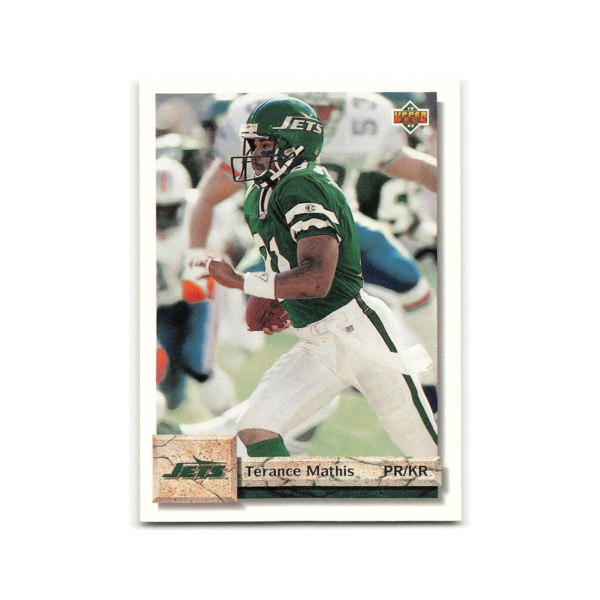 Terance Mathis 1992 Upper Deck #160 New York Jets Football Card NM