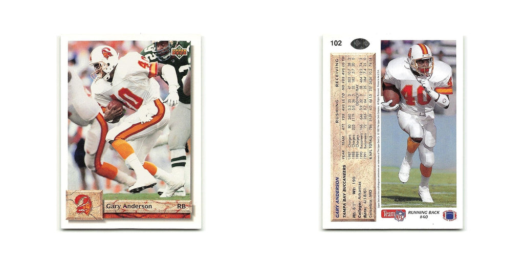 Gary Anderson 1992 Upper Deck #102 Tampa Bay Buccaneers Football Card NM