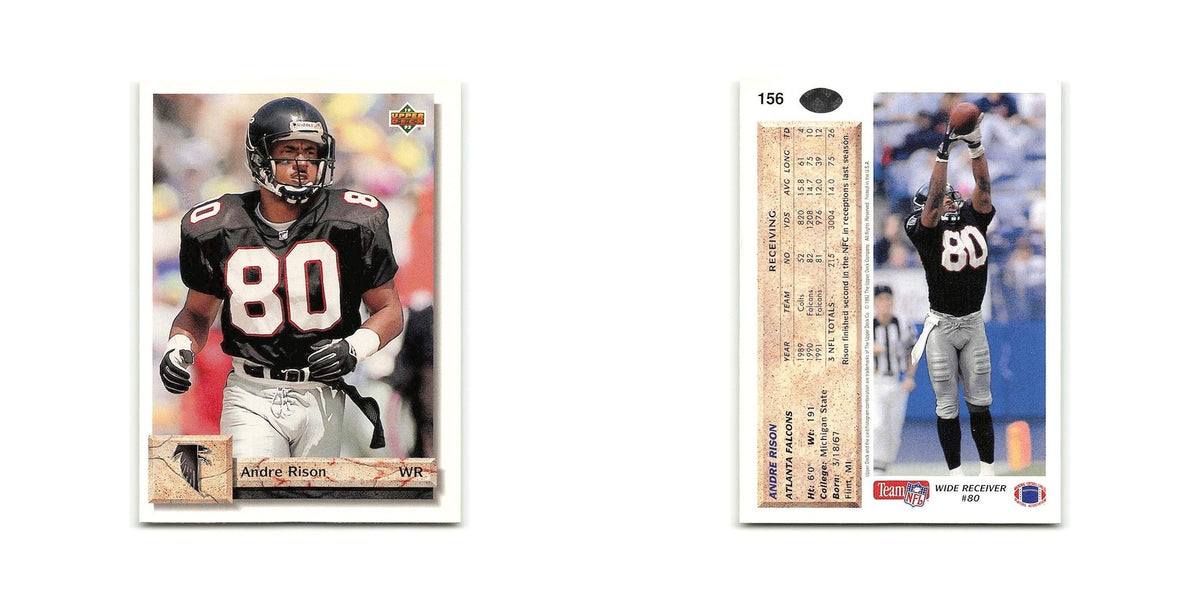 Andre Rison 1992 Upper Deck #156 Atlanta Falcons Football Card NM